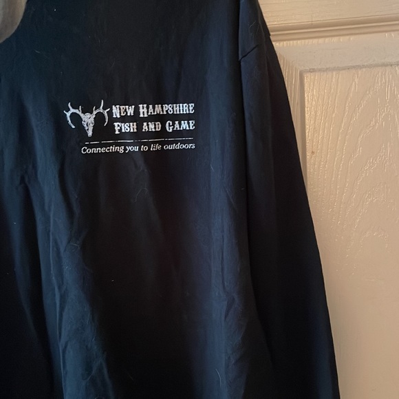 Black Long Sleeve NH Fish & Game Dept TShirt - Picture 2 of 3